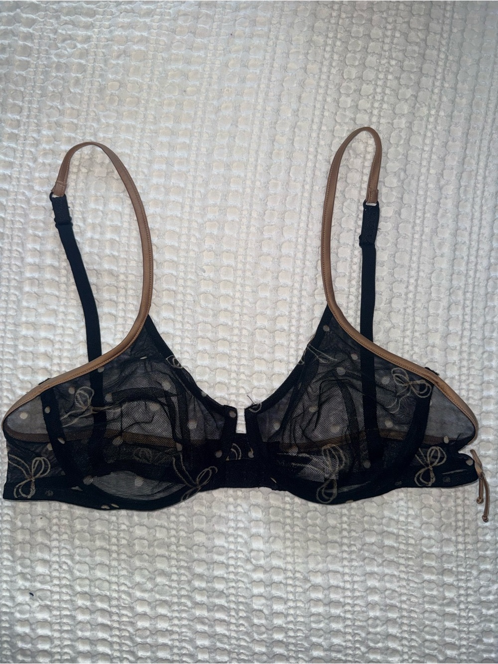 Malizia by la perla lace vintage black bow 36C
